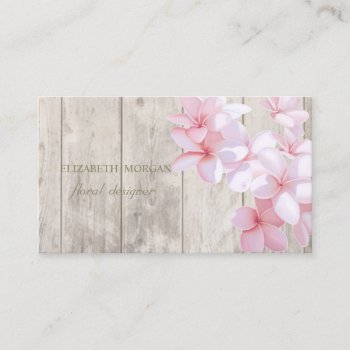 Romantic Professional   Flowers Wood Texture Business Card by Biglibigli at Zazzle