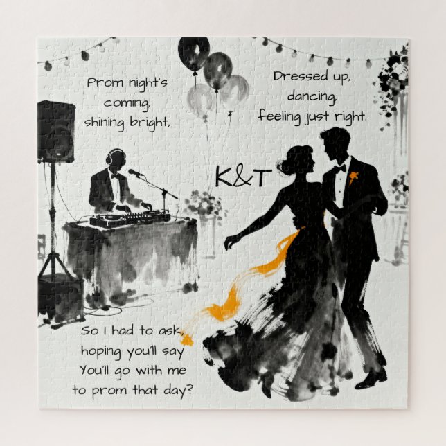 Romantic Promposal | Go to Prom with Me Jigsaw Puzzle (Vertical)