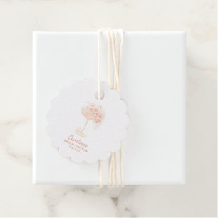 Romantic Prosecco & Petals Bridal Shower Favor Tags
