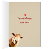 Romantic Pun Love Ewe Funny Sheep Animal Humor (Inside (Right))