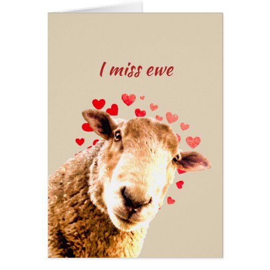 Romantic Pun Love Ewe Funny Sheep Animal Humor (Front)