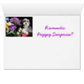 Romantic puppy surprise? cards (Inside Horizontal (Bottom))