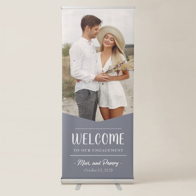 Romantic Purple Banner Add Your Photo  (Front)