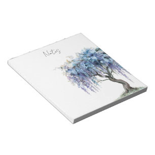 Romantic Purple Flowering Tree Notepad