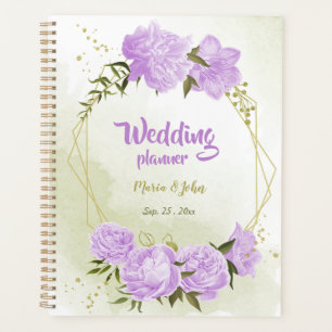 romantic purple flowers greenery wedding planner