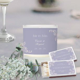 Romantic Purple French Lilac Wedding Matches Gift