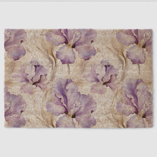 Romantic Purple Iris Floral Bridal Shower Fiber Doormat