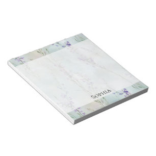Romantic Purple Lavender Floral Notepad
