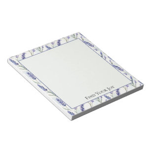Romantic Purple Lavender Flowers Notepad