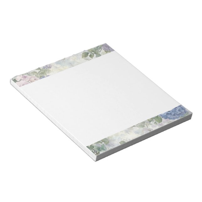 Romantic Purple Pink Flowers Notepad (Angled)