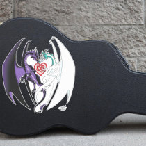 Romantic Purple White Fantasy Dragons Love Blue