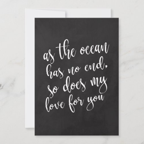 Romantic quote affordable chalkboard wedding sign