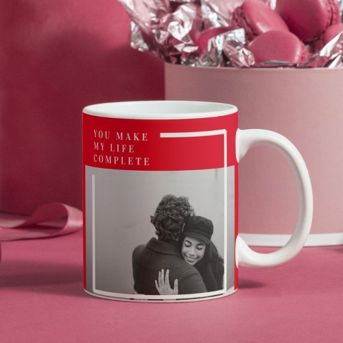 Romantic Quote and Photo  Valentines Gift Mug