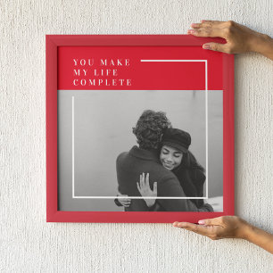 Romantic Quote and Photo Valentines Gift Poster