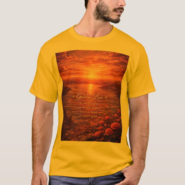 Romantic Quote Nature Landscape Design T-Shirt (Front)