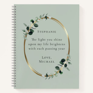 Romantic Quote Personalized Eucalyptus Notebook
