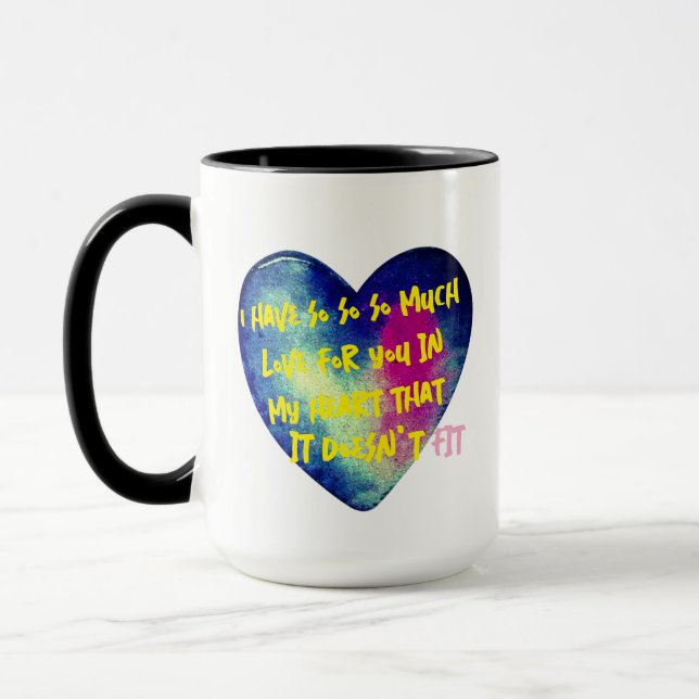 Romantic Quotes Valentine Mug - Gift Coffee Cup (Left)