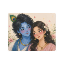 Romantic Radha Krishna Canvas Wall Art