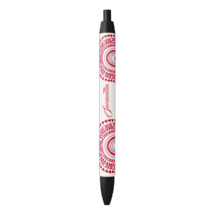 Romantic Rainbow Sweeping Hearts Valentines Day Pen