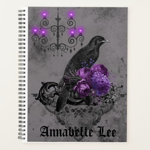 Romantic Raven with Chandelier Gothic Planner