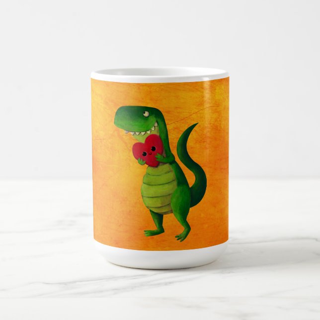 Romantic RAWR Dinosaur Coffee Mug (Center)