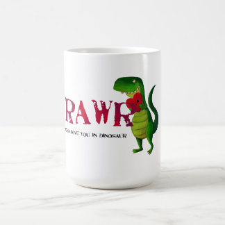 Romantic RAWR T-rex Dinosaur Coffee Mug