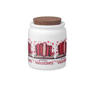 Romantic Reading Vibes Cozy Valentine Gift Candy Jar
