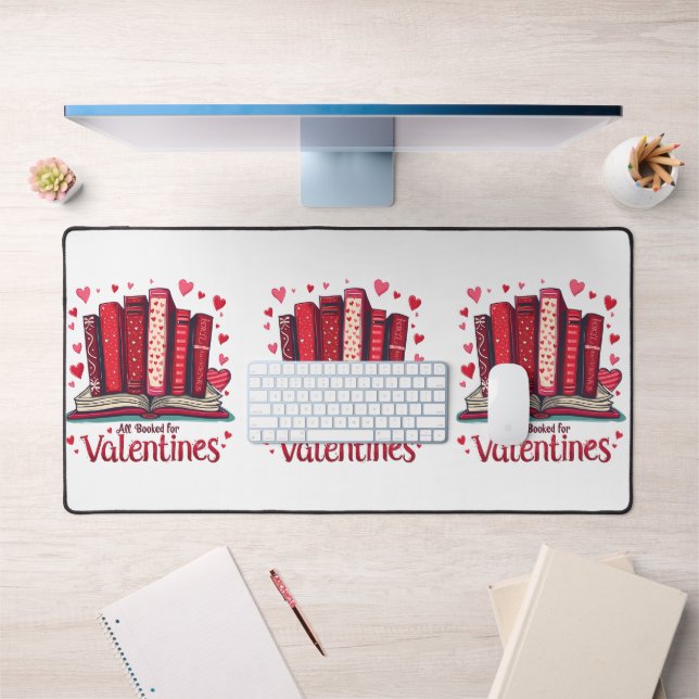 Romantic Reading Vibes Cozy Valentine Gift Desk Mat (Office 1)