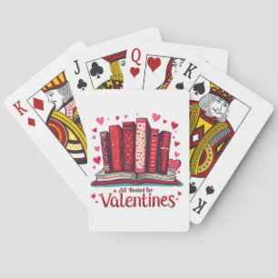 Romantic Reading Vibes Cozy Valentine Gift Poker Cards