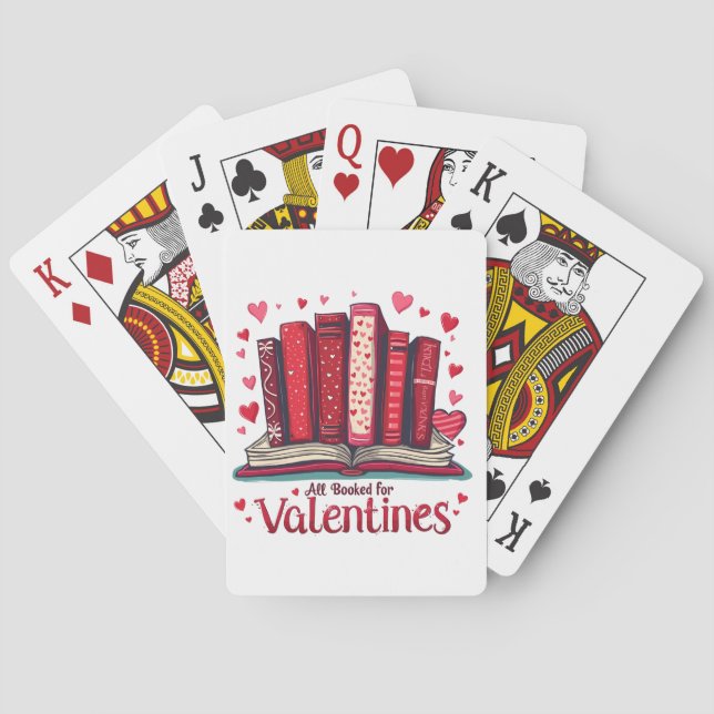 Romantic Reading Vibes Cozy Valentine Gift Poker Cards (Back)