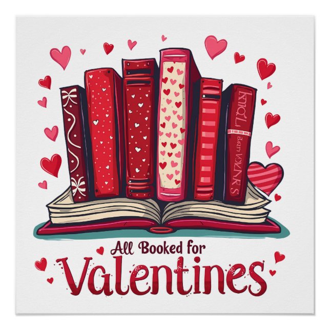 Romantic Reading Vibes Cozy Valentine Gift Poster (Front)