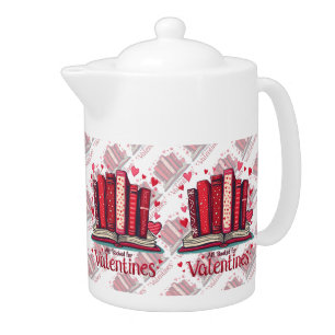 Romantic Reading Vibes Cozy Valentine Gift Teapot