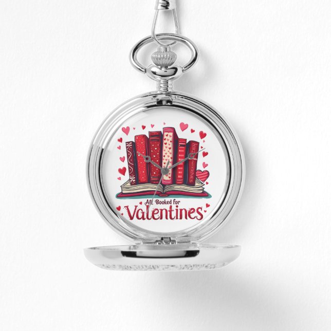 Romantic Reading Vibes Cozy Valentine Gift Watch (Front)
