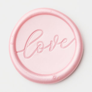 Romantic Red Cursive Wax Seal Sticker