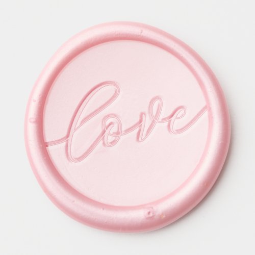 Romantic Red Cursive Wax Seal Sticker