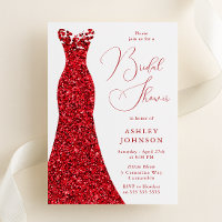 Romantic Red Dress Bridal Shower