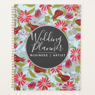 Romantic Red Floral Tulips Rose Garden Wedding Planner