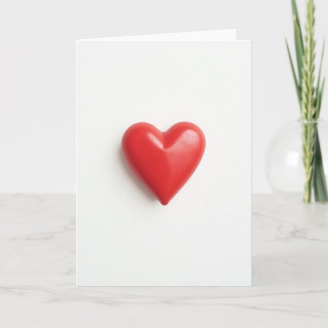 Romantic Red Heart Card (Front)