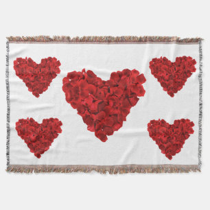 Romantic Red Heart Pattern Blanket