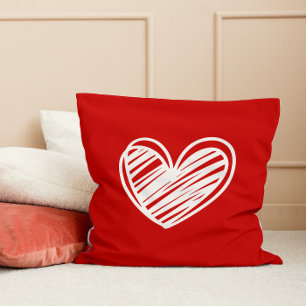 Romantic Red Heart Pillow – Anniversary Gift
