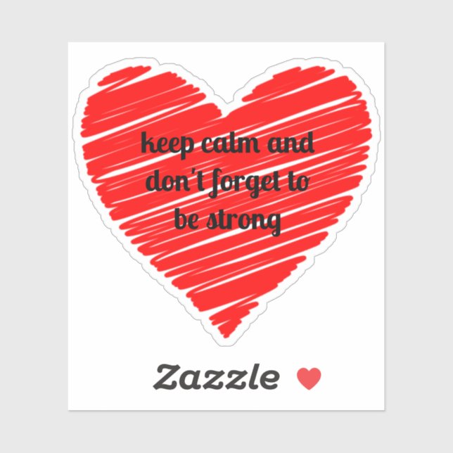 Romantic red heart sticker (Sheet)