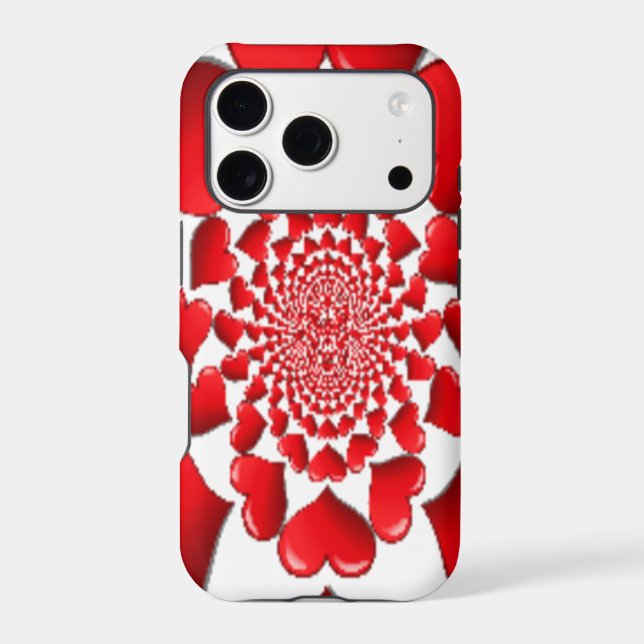 Romantic Red Hearts Pattern Art Print  Achempong Case-Mate iPhone Case (Back)