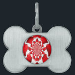 Romantic Red Hearts Pattern Art Print Pet Tag<br><div class="desc">Romantic Red Hearts Pattern Art Print Introducing the "Romantic Red Hearts Pattern Art Print, " a beautifully designed piece that captures the essence of love and affection through its striking heart motif. Description: This artwork features a central, symmetrical pattern of red hearts arranged in a circular or radial design. The...</div>