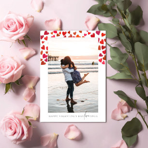 Romantic Red Hearts Valentine's Day Photo Card