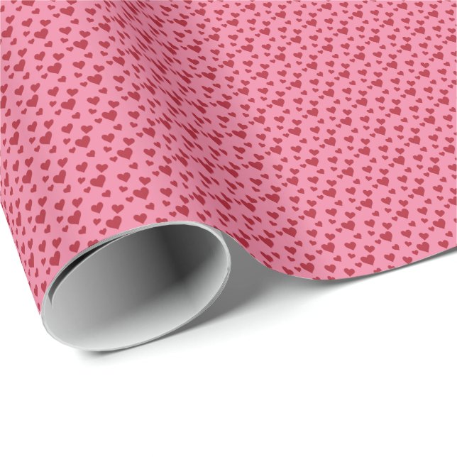 Romantic Red Hearts Valentine's Day   Wrapping Paper (Roll Corner)