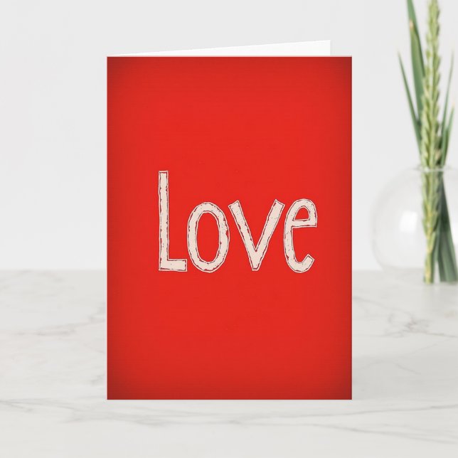 Romantic Red Love Card (Front)