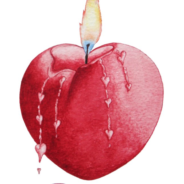 romantic red love heart candle for wedding invitation (Creator Uploaded)