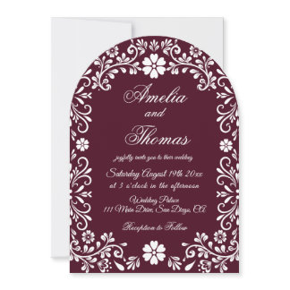 Romantic Red Mexican Wedding  Invitation
