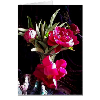 Romantic Red Peonies Cards