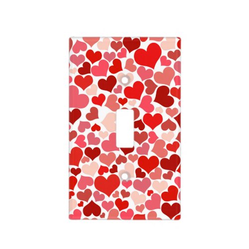 Romantic Red Pink Heart Love Valentine Light Switch Cover